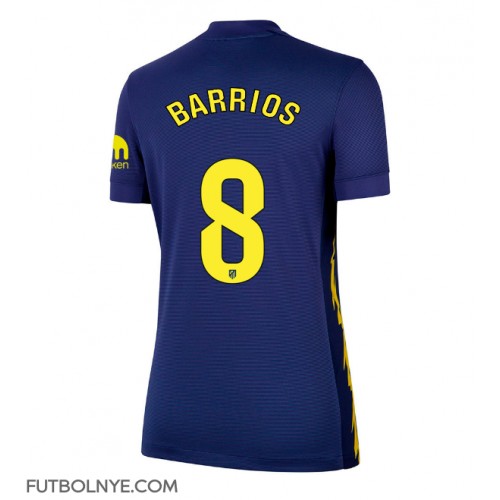 Camiseta Atletico Madrid Pablo Barrios #8 Visitante Equipación para mujer 2025-26 manga corta